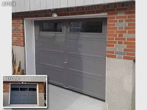 9' x 6'6'', Standard+ Shaker-Flat XL, Charcoal, Clear insulated glass and a bar lock system