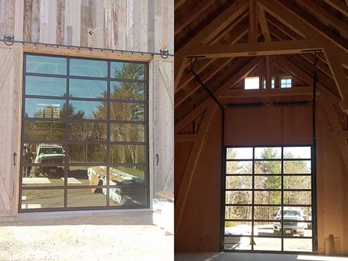 12 x 14 Black Wayne Dalton full view glass door