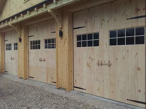 3x 9x8 pine faced by Custom Designer Doors