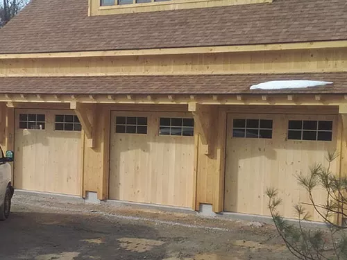 3x 9x8 pine faced by Custom Designer Doors