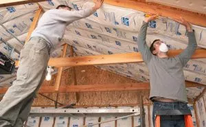 Garage door insulated